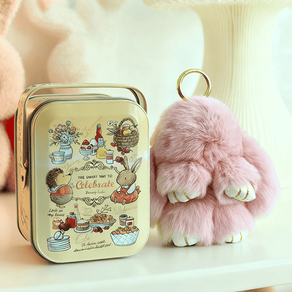 Bunny Charm Keychain | Ultra-Soft Faux Fur, Cute Design 32
