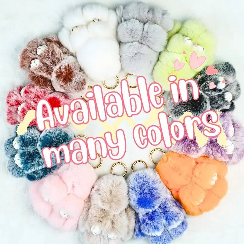 Bunny Charm Keychain | Ultra-Soft Faux Fur, Cute Design 4