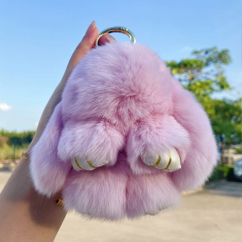 Bunny Charm Keychain | Ultra-Soft Faux Fur, Cute Design 6