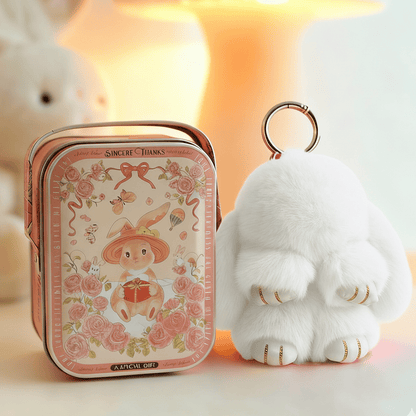 Bunny Charm Keychain | Ultra-Soft Faux Fur, Cute Design 9