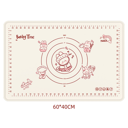 Bunny Silicone Baking Mat | Non-Stick with Measurement Guides, Rabbit Pattern 0