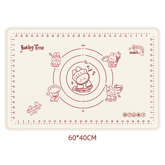 Bunny Silicone Baking Mat | Non-Stick with Measurement Guides, Rabbit Pattern 0