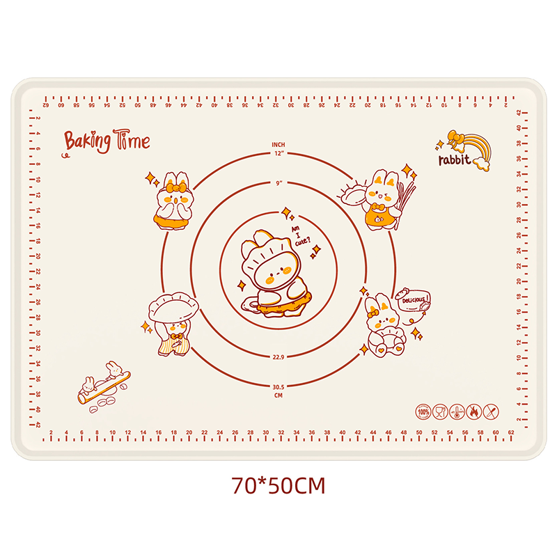 Bunny Silicone Baking Mat | Non-Stick with Measurement Guides, Rabbit Pattern 10