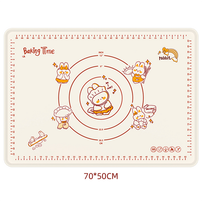 Bunny Silicone Baking Mat | Non-Stick with Measurement Guides, Rabbit Pattern 10