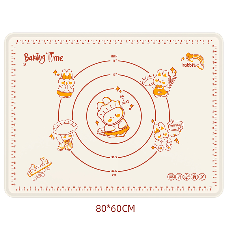 Bunny Silicone Baking Mat | Non-Stick with Measurement Guides, Rabbit Pattern 9