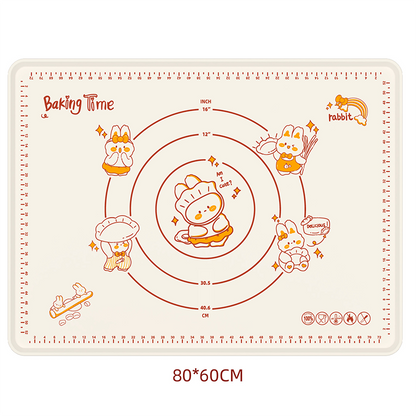 Bunny Silicone Baking Mat | Non-Stick with Measurement Guides, Rabbit Pattern 9