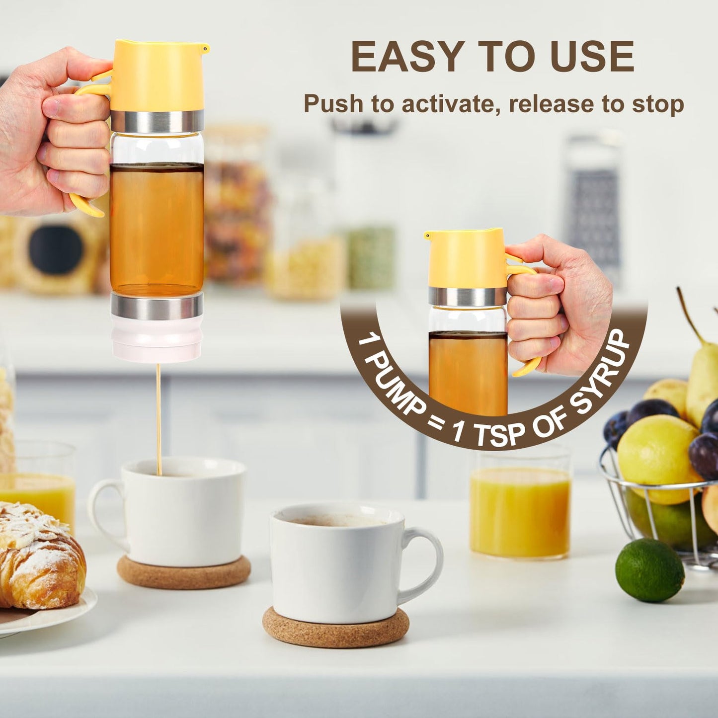 Buzz Honey Dispenser | No-Drip Glass, Ergonomic Design 2