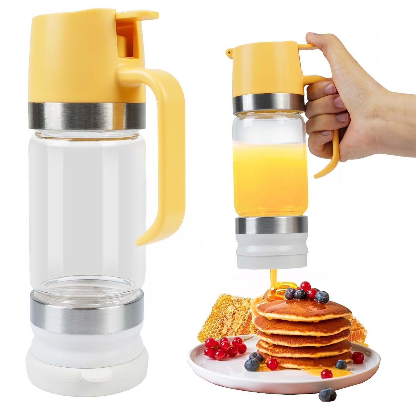 Buzz Honey Dispenser | No-Drip Glass, Ergonomic Design 6