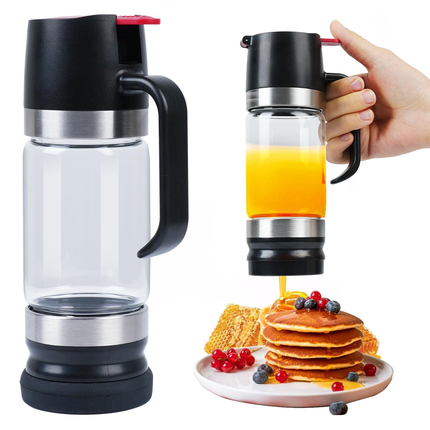 Buzz Honey Dispenser | No-Drip Glass, Ergonomic Design 7