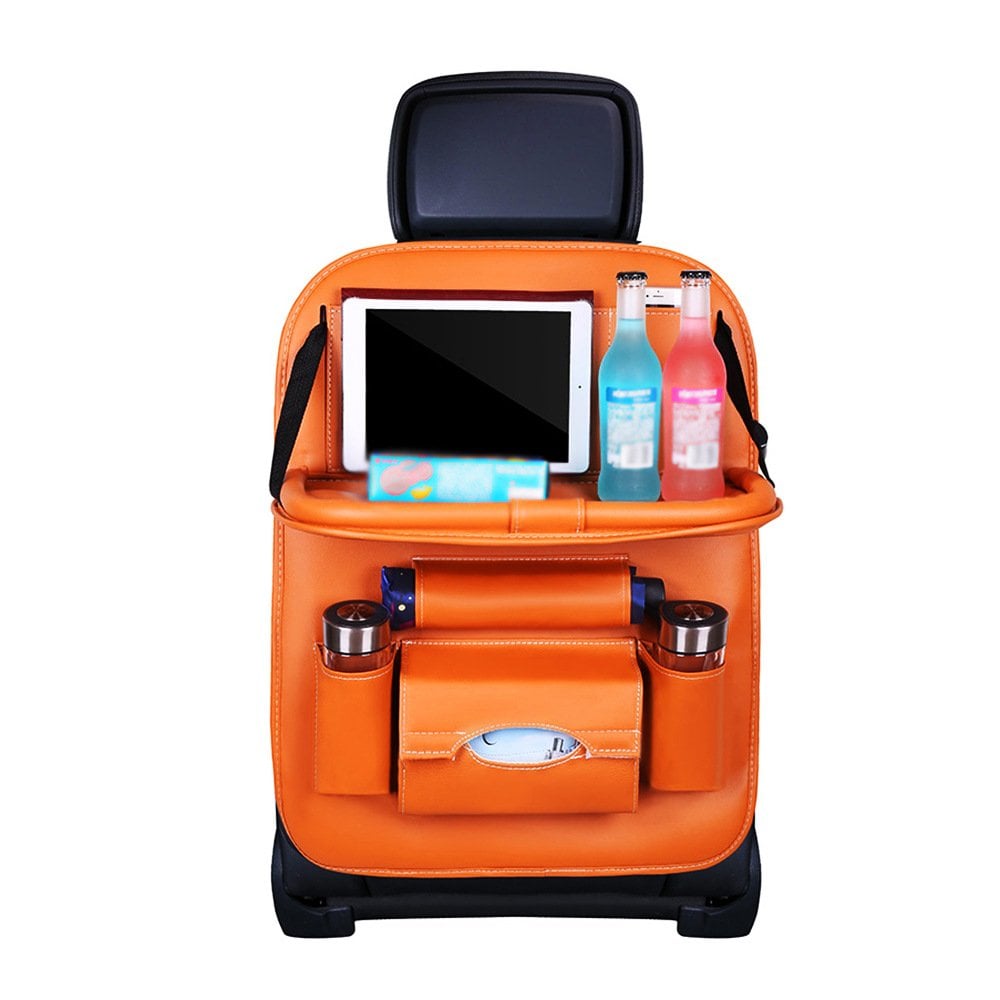 Caro Back Seat Organizer | Waterproof Leather, Foldable Table 10