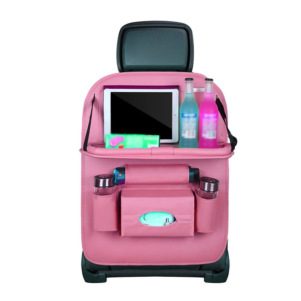 Caro Back Seat Organizer | Waterproof Leather, Foldable Table 14