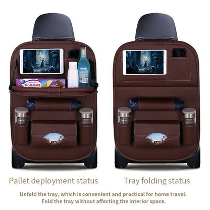 Caro Back Seat Organizer | Waterproof Leather, Foldable Table 5