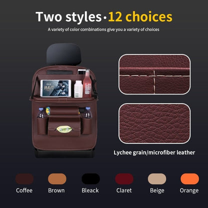 Caro Back Seat Organizer | Waterproof Leather, Foldable Table 6