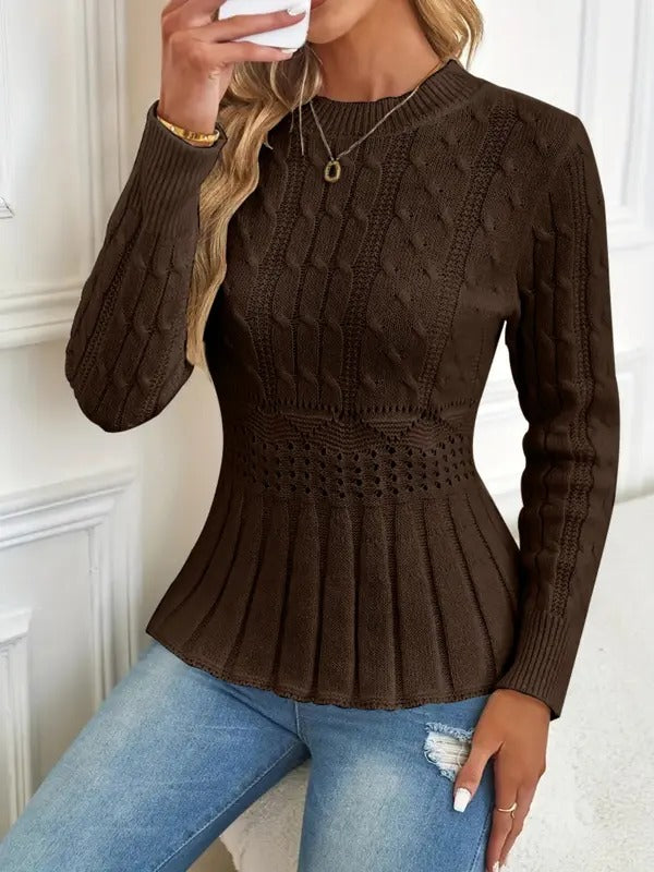 Chic Knit Top | Chunky Acrylic, Slim Fit Women's Top 1