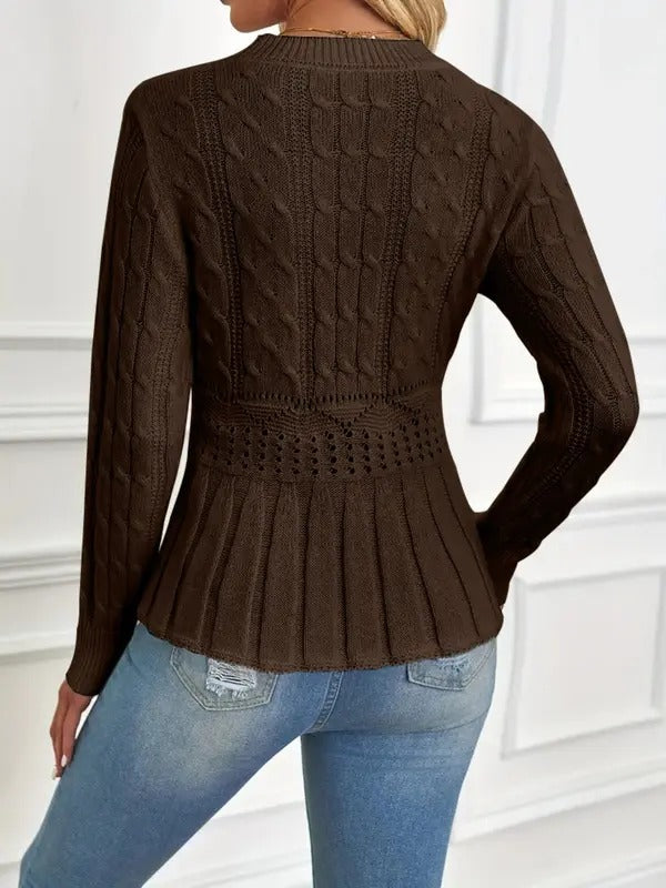 Chic Knit Top | Chunky Acrylic, Slim Fit Women's Top 2