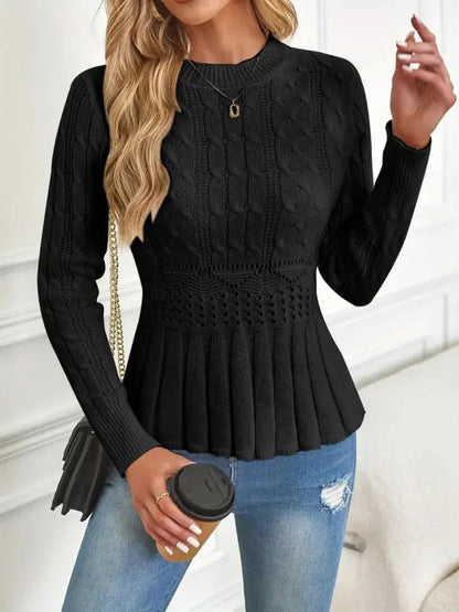 Chic Knit Top | Chunky Acrylic, Slim Fit Women's Top 3