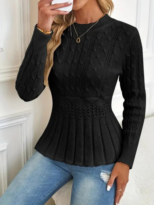 Chic Knit Top | Chunky Acrylic, Slim Fit Women's Top 4