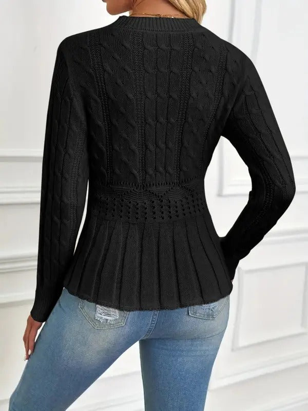 Chic Knit Top | Chunky Acrylic, Slim Fit Women's Top 5