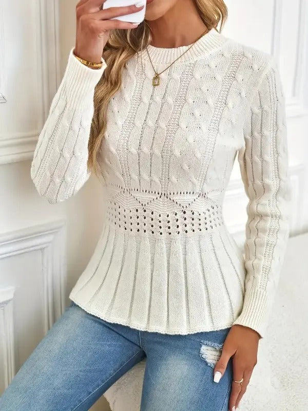 Chic Knit Top | Chunky Acrylic, Slim Fit Women's Top 7