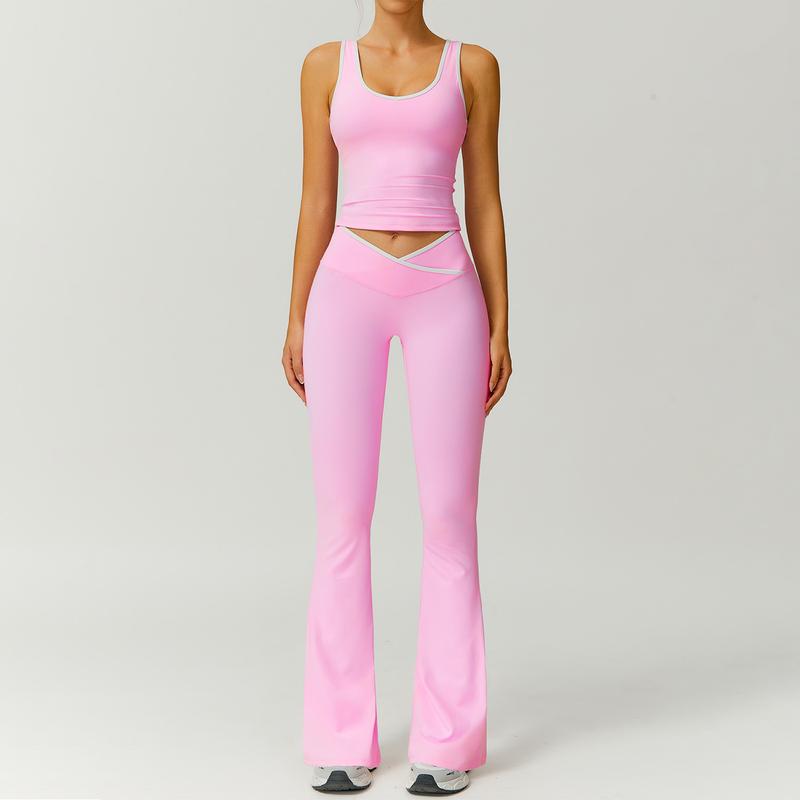 Cleo Activewear Set | Premium Stretch Fabric, Matching Workout Set in Pink 1