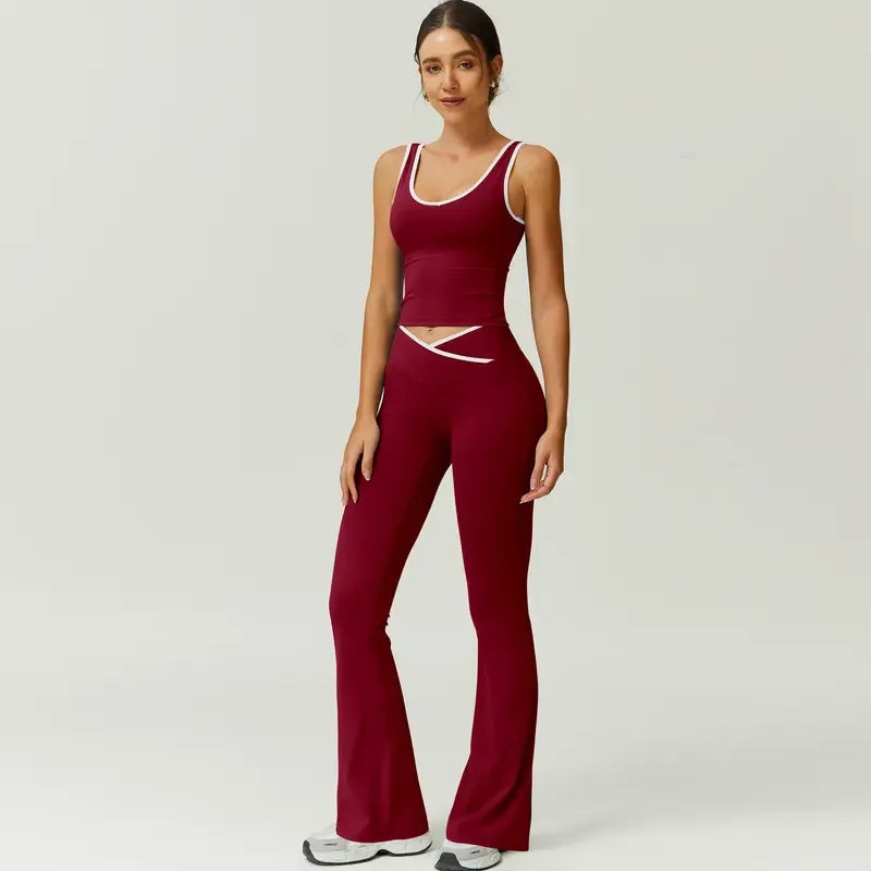 Cleo Activewear Set | Premium Stretch Fabric, Matching Workout Set in Pink 7