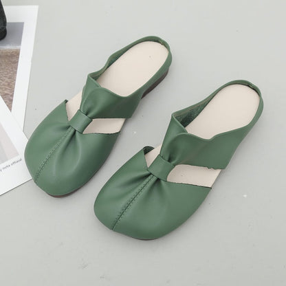 Cleo Black Mules | Comfortable PU Leather, Cut-Out Design 1