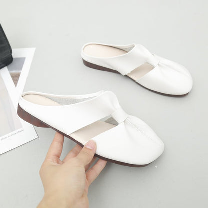 Cleo Black Mules | Comfortable PU Leather, Cut-Out Design 2