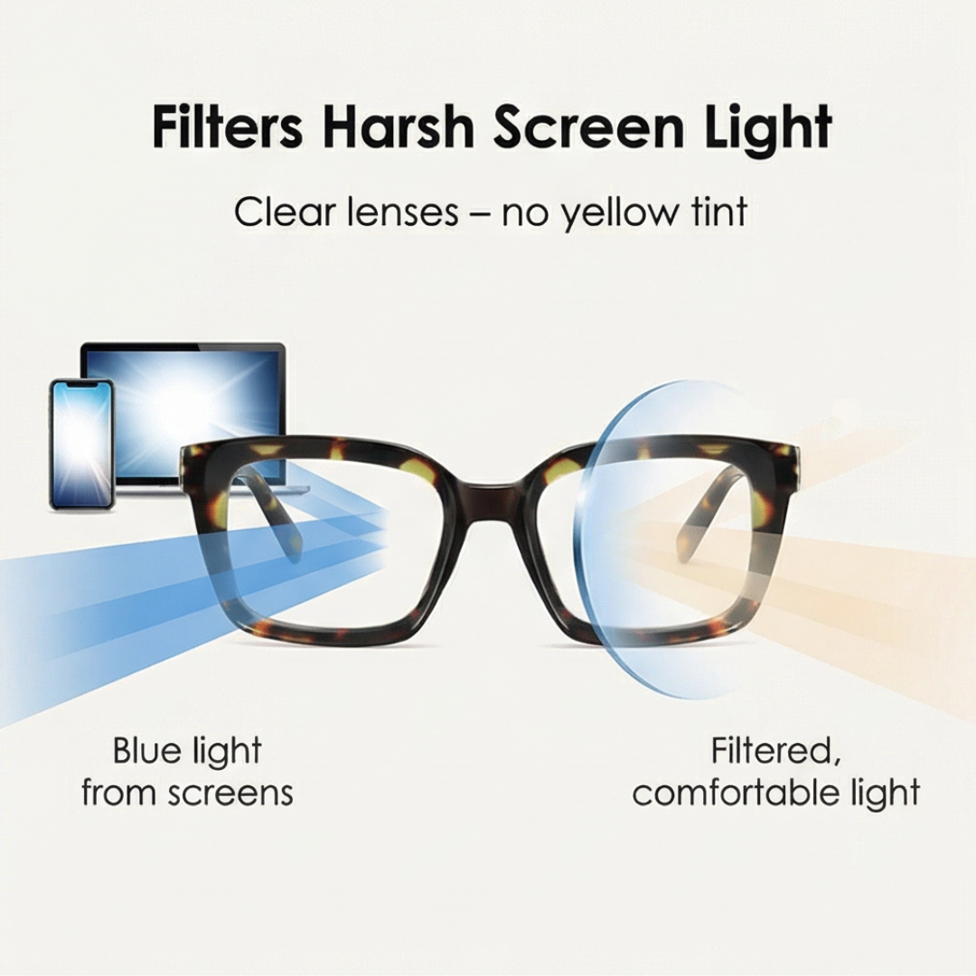 Cleo Reading Glasses for Women | Oversized Tortoiseshell, Blue Light Blocking 7