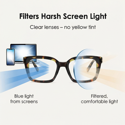 Cleo Reading Glasses for Women | Oversized Tortoiseshell, Blue Light Blocking 7