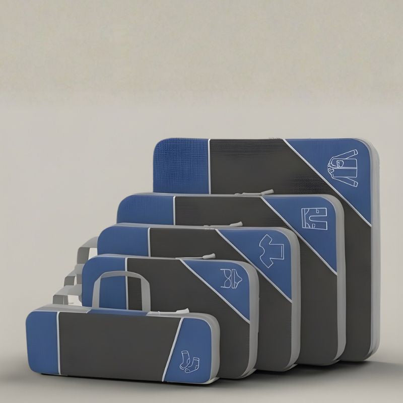 Cora Compression Packing Cubes Set | Dual-Zipper, Space-Saving 7