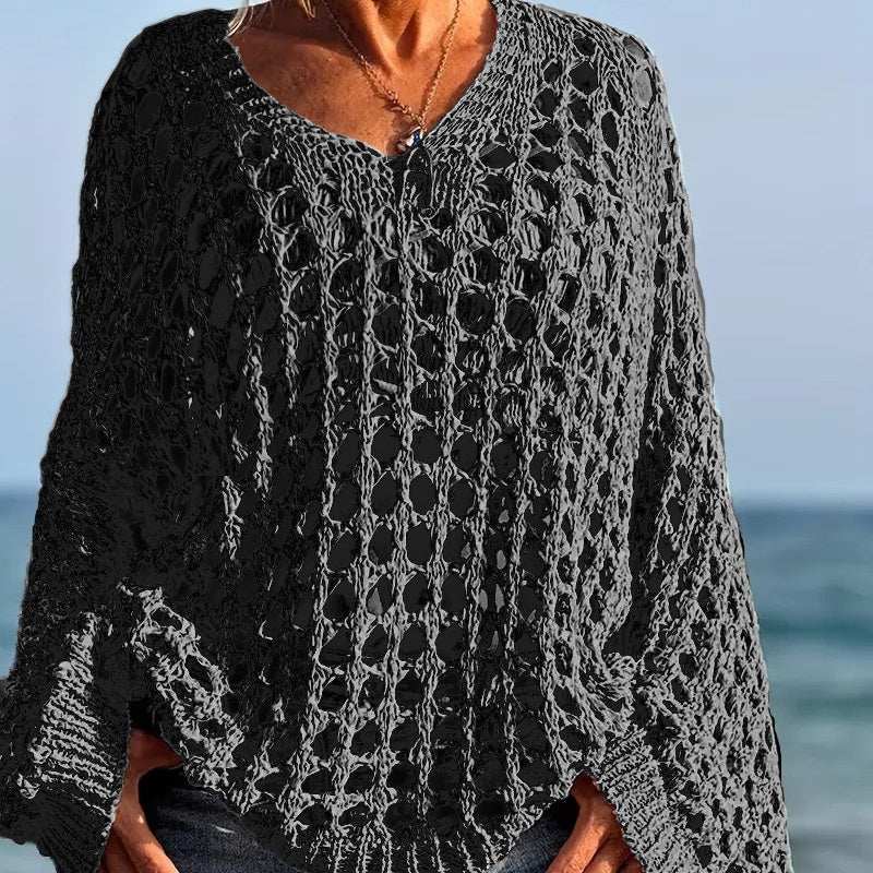 Cora Crochet Knit Top | Lightweight, Relaxed Fit Women's Going Out Top 2