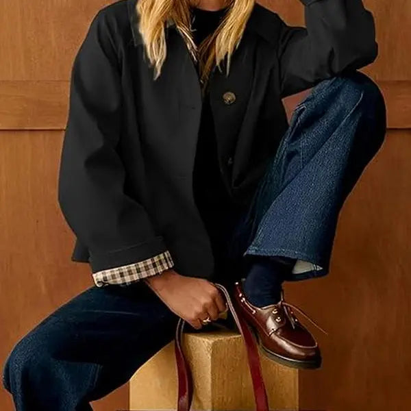 Cora Cropped Trench Coat Women | Windproof, Oversized Fit 5