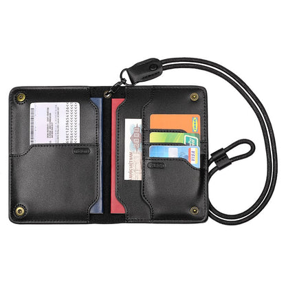 Cora Travel Wallet | Genuine Leather Passport Holder for Men, Compact Design 4