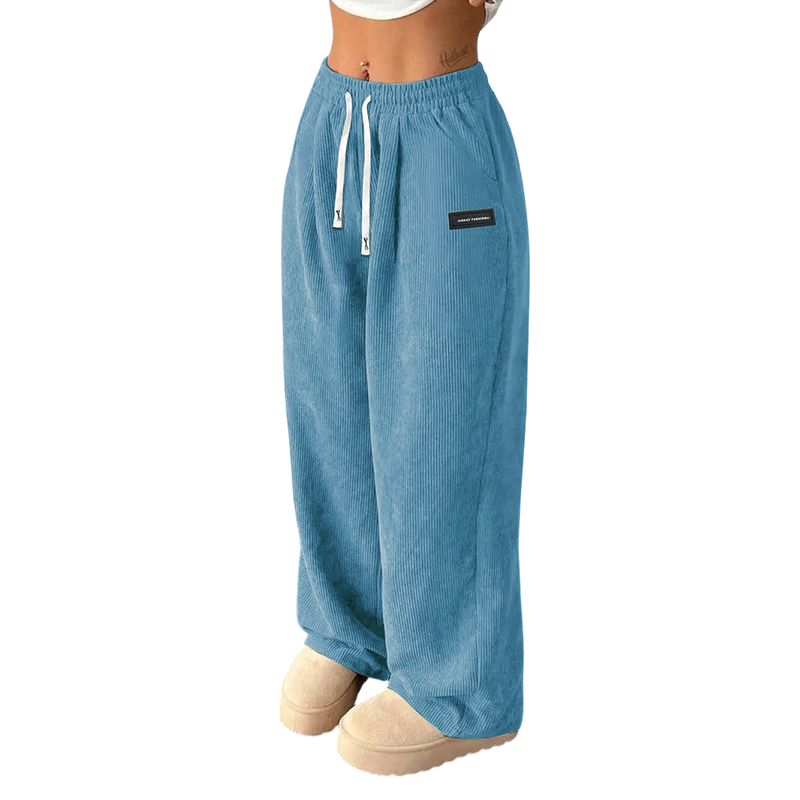 Cora Wide-Leg Pants | Premium Corduroy, Adjustable Drawstring 11