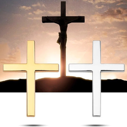 Cruz Car Sticker | 3D Metal Faith Symbol 1