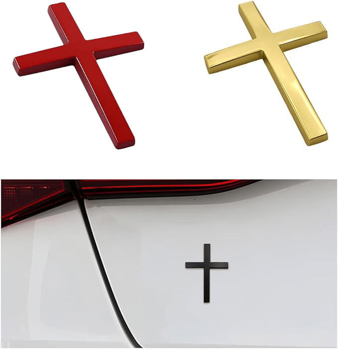 Cruz Car Sticker | 3D Metal Faith Symbol 11