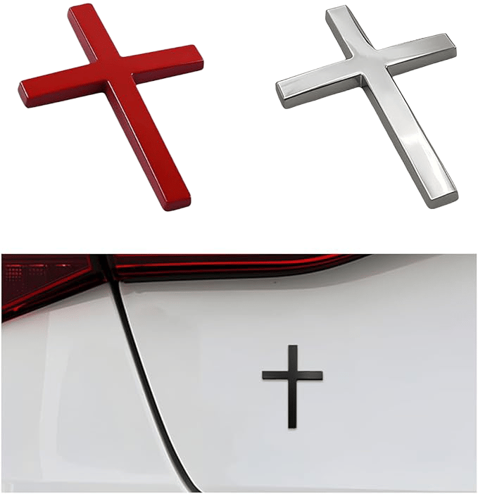 Cruz Car Sticker | 3D Metal Faith Symbol 12