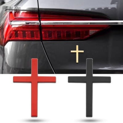 Cruz Car Sticker | 3D Metal Faith Symbol 5