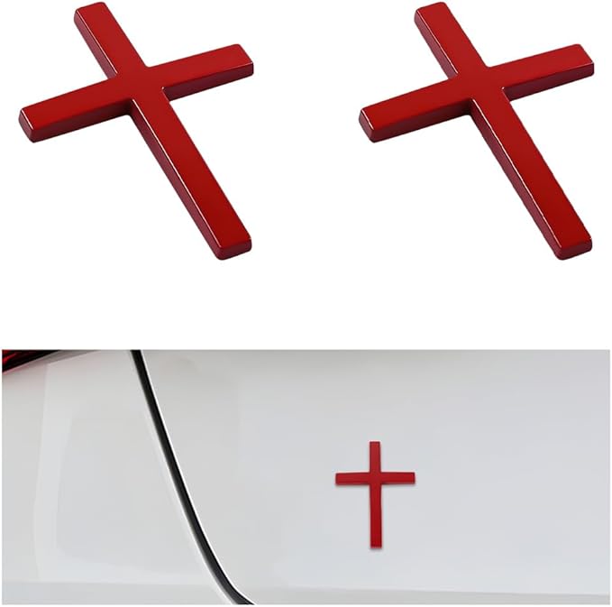 Cruz Car Sticker | 3D Metal Faith Symbol 6