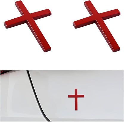 Cruz Car Sticker | 3D Metal Faith Symbol 6
