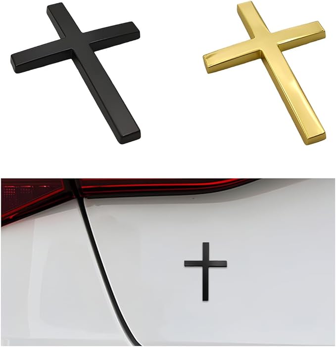Cruz Car Sticker | 3D Metal Faith Symbol 9