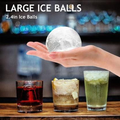 CrystalChill Ice Mold Set | BPA-Free, Makes 3 Round Ice Spheres 4