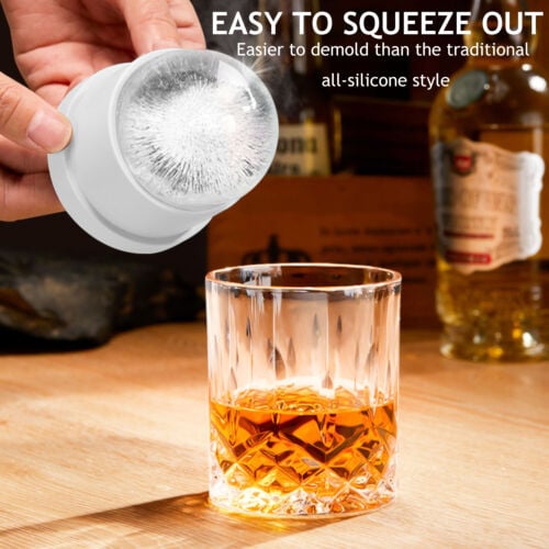 CrystalChill Ice Mold Set | BPA-Free, Makes 3 Round Ice Spheres 5
