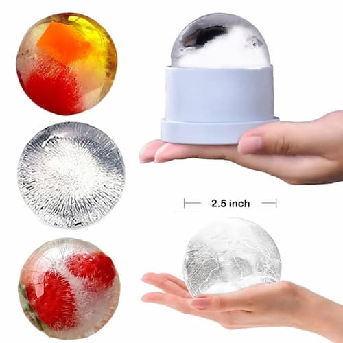 CrystalChill Ice Mold Set | BPA-Free, Makes 3 Round Ice Spheres 6