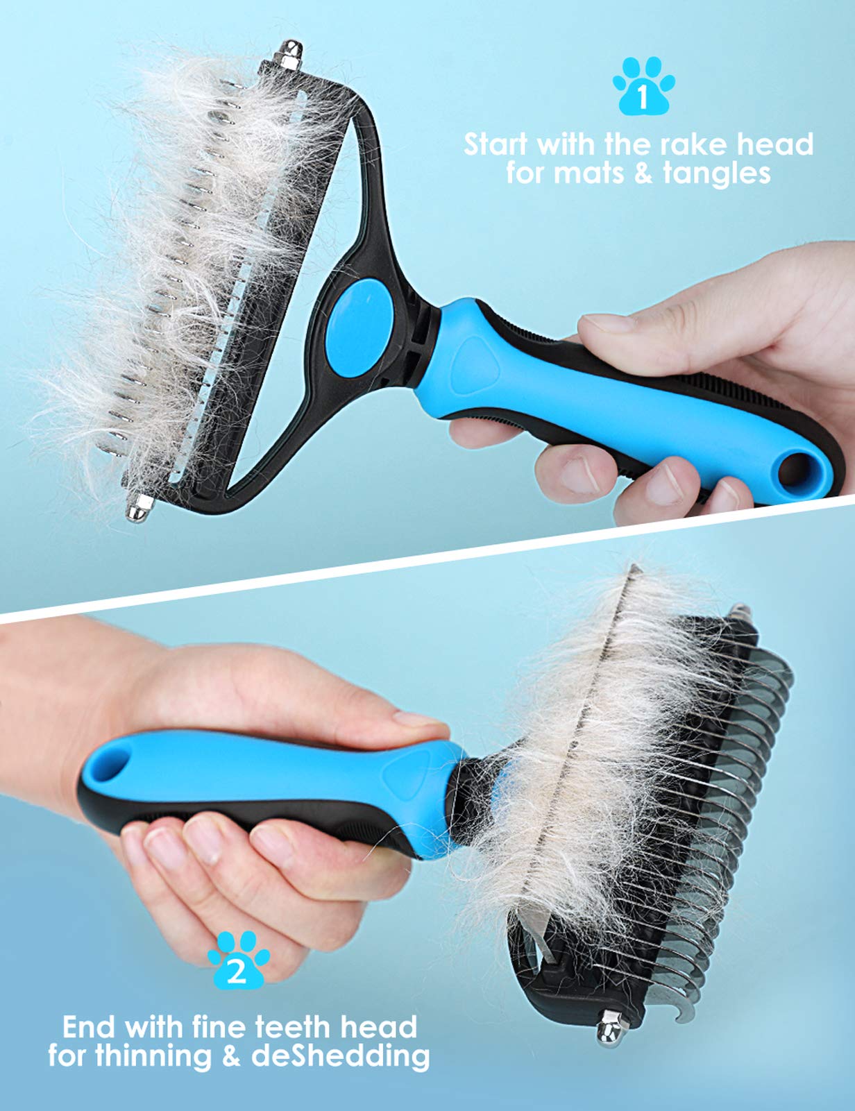 Dapper Dog Brush | 2-in-1 Deshedding and Undercoat Rake for Medium to Large Dogs 1