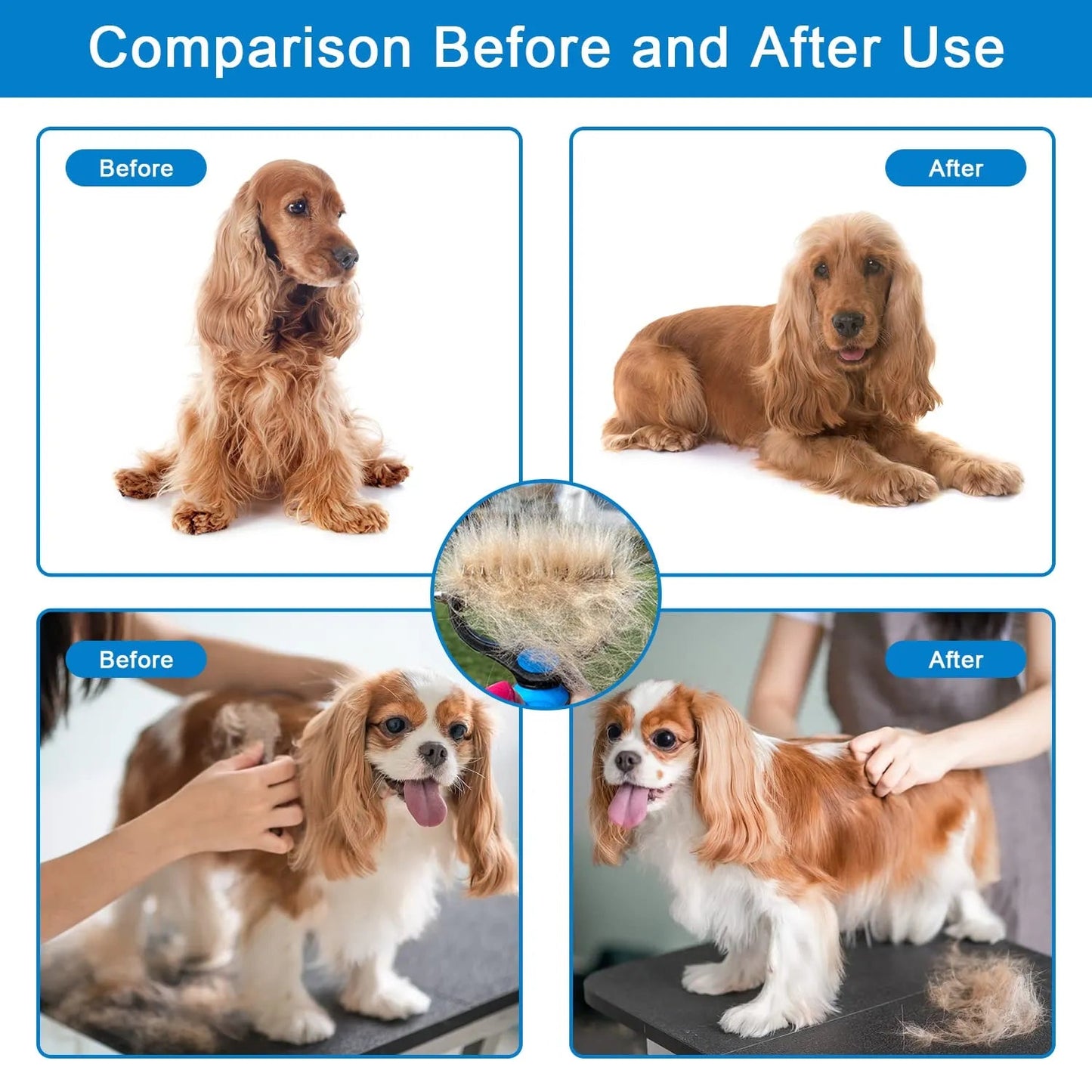 Dapper Dog Brush | 2-in-1 Deshedding and Undercoat Rake for Medium to Large Dogs 5