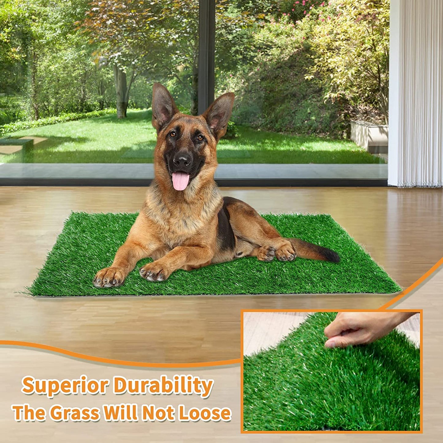 Dapper Dog Turf | Indoor Potty Solution, Easy Clean Grass Pee Pads 2