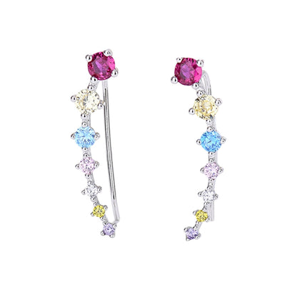 Dazzle Crawler Earrings for Women | Zirconia Stones, Unique Ear Climber Design 11