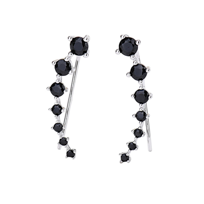 Dazzle Crawler Earrings for Women | Zirconia Stones, Unique Ear Climber Design 12