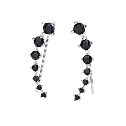 Dazzle Crawler Earrings for Women | Zirconia Stones, Unique Ear Climber Design 12